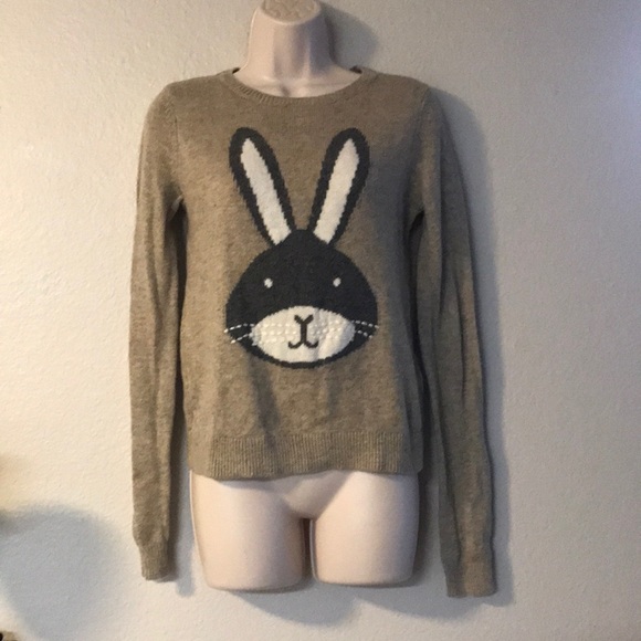 Forever 21 | Sweaters | Forever 2 Womens Tan Knit Bunny Sweater | Poshmark